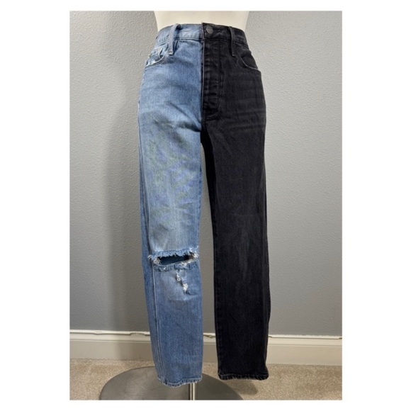 Frame Denim Le Sylvie Playtha Black Indigo Mix - Picture 11 of 12